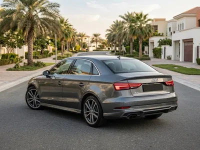 Audi A3 Sedan للإيجار في دبي، منظر خلفي
