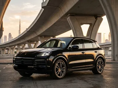 Porsche Cayenne à louer à Dubaï, vue avant