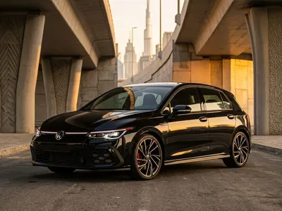 VW Golf GTI à louer à Dubaï, vue avant
