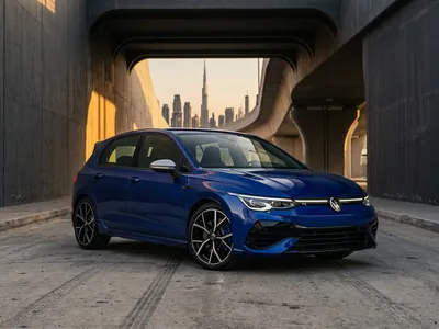 VW Golf R à louer à Dubaï, vue avant