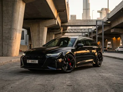 Audi RS6 à louer à Dubaï, vue avant